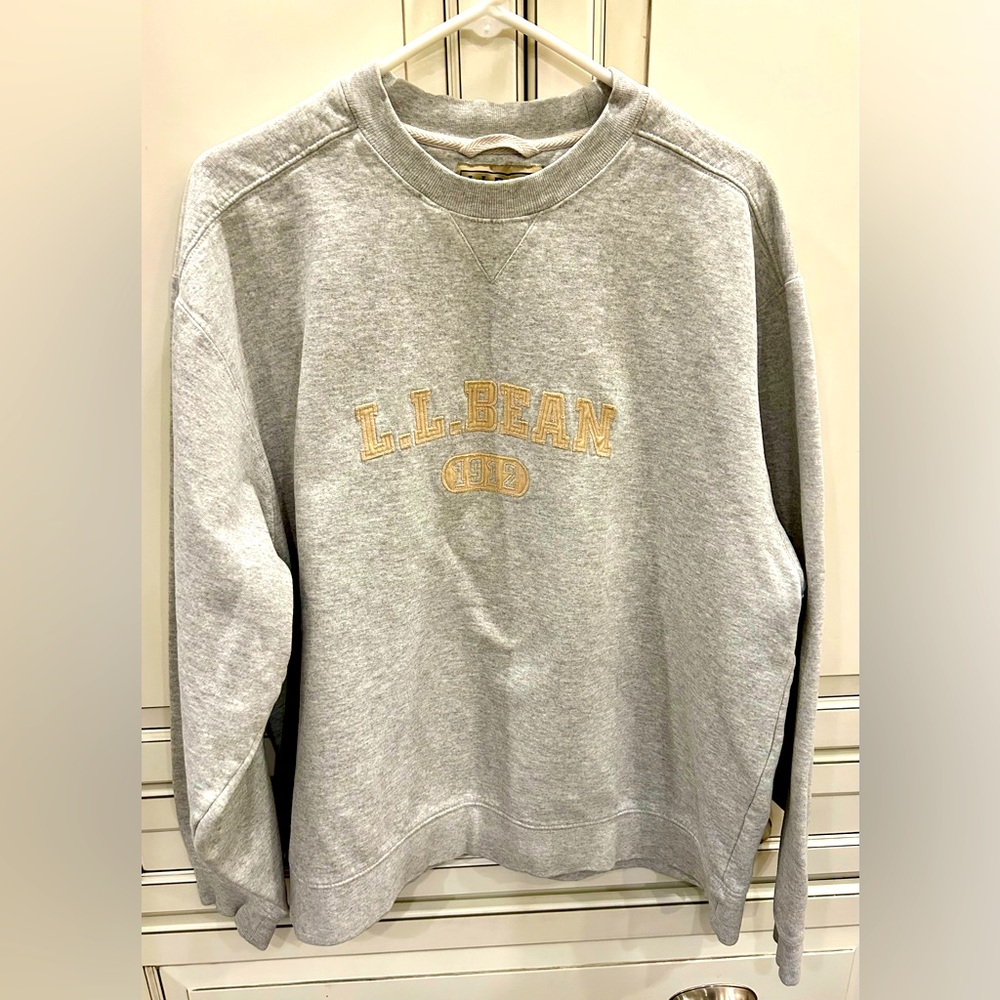 L.L. Bean Gray Sweatshirt with beige Logo